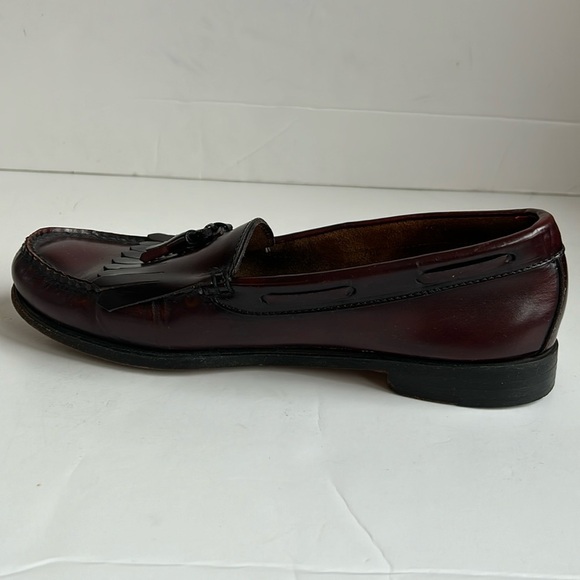 G.H. Bass & Co burgundy tassel kiltie Weejuns loafers drees shoes slip ons - Picture 9 of 16